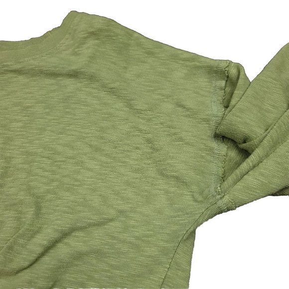 Free People FP Beach Womens XS Green Tie‎ Front Oversize Crop Sweatshirt - Picture 4 of 9